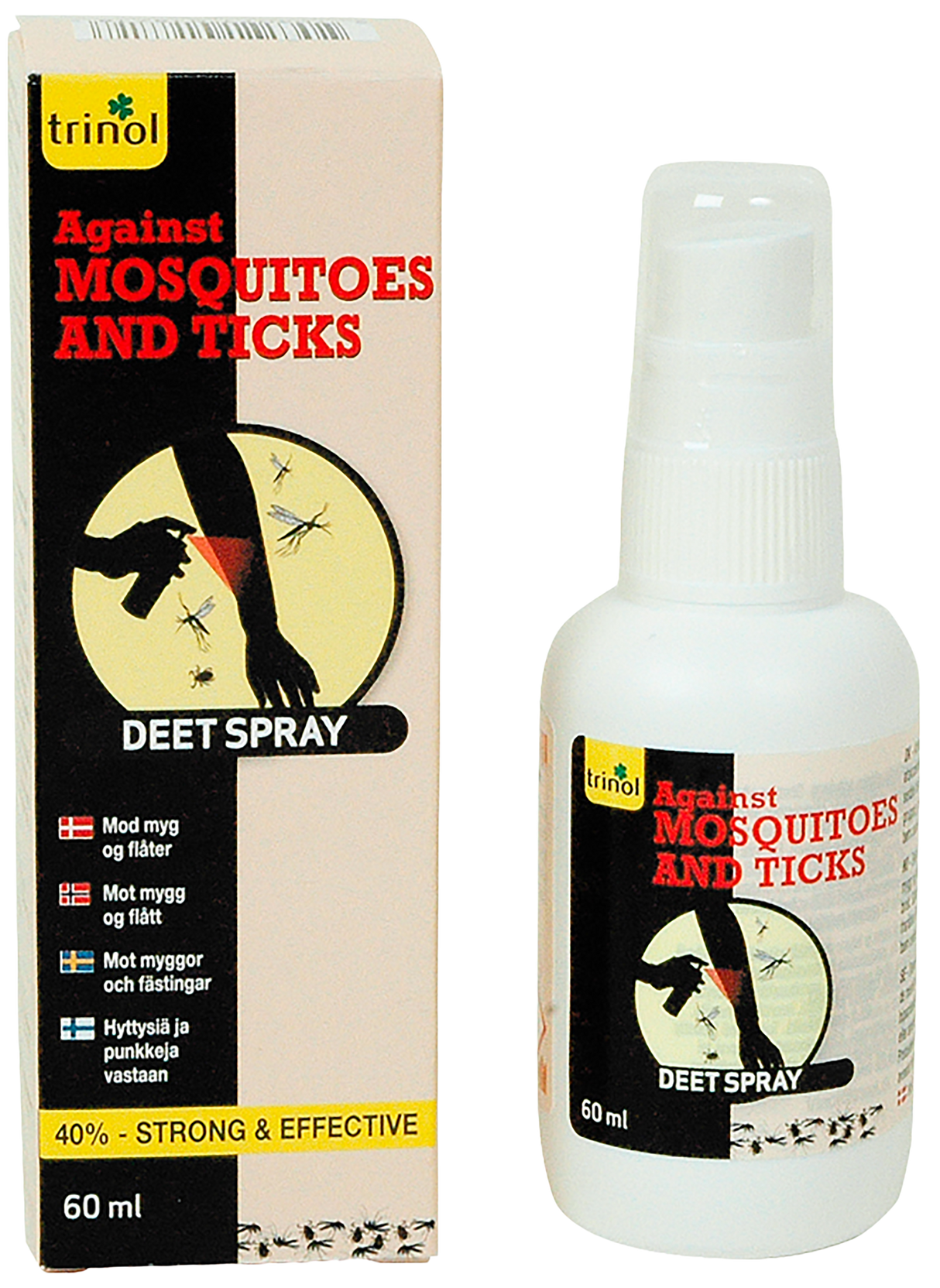 Trinol DEET-spray 40 % mod myg og flåter, 60 ml