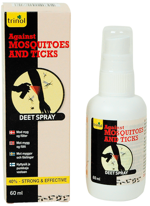 Trinol DEET-spray 40 % mod myg og flåter, 60 ml