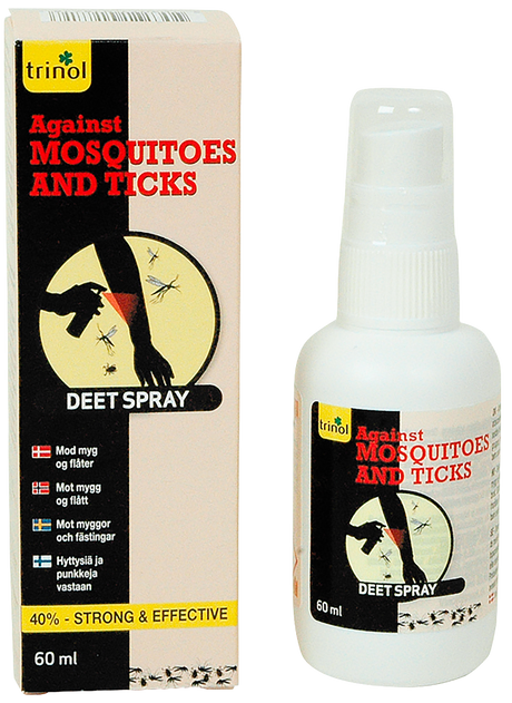 Trinol DEET-spray 40 % mod myg og flåter, 60 ml