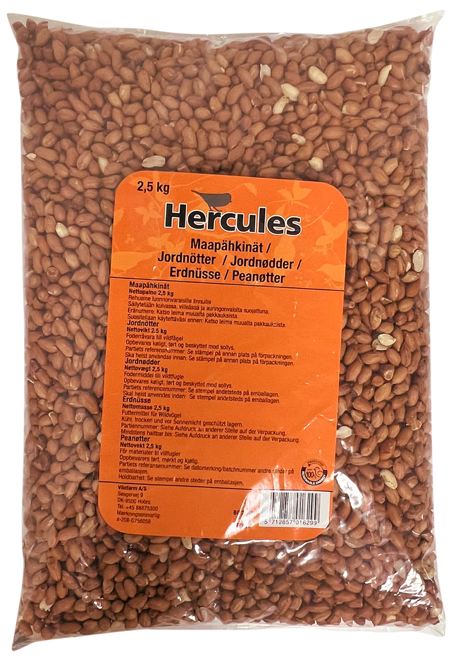 Hercules jordnødder til vilde fugle 2,5 kg pose