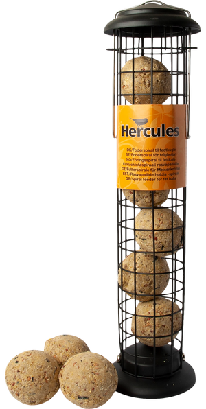 Hercules foderspiral til fedtkugler i sort metal