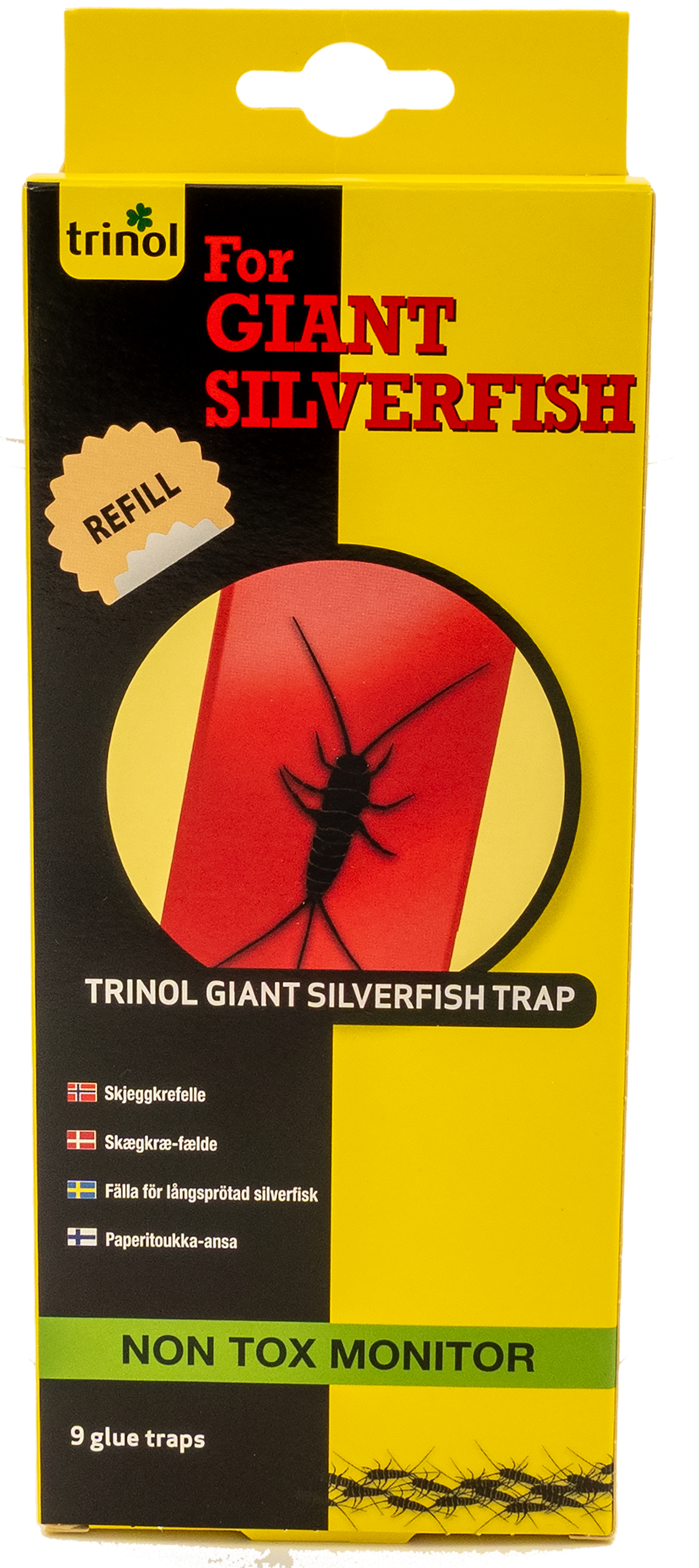 Skægkræfælde / sølvfisk fælde - limfælder, 9 stk.