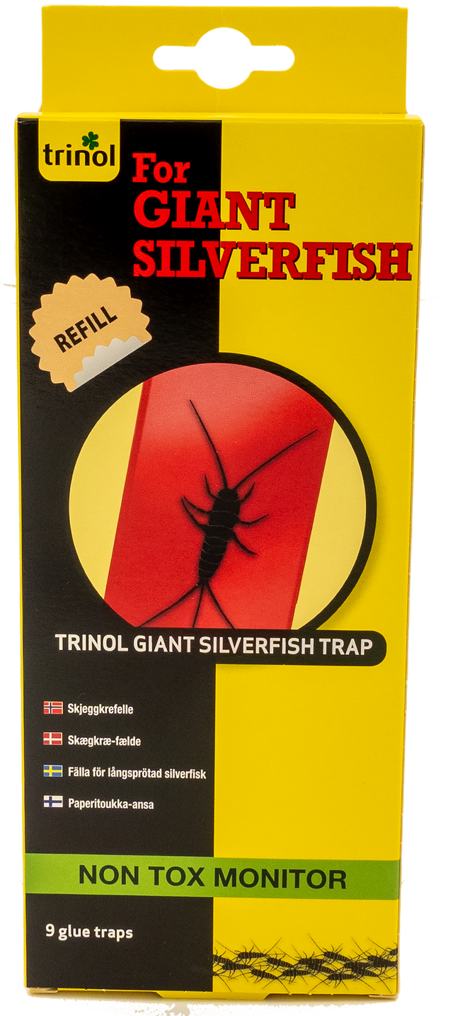 Trinol Giant Silverfish Trap limfælder til skægkræ, 9 stk.