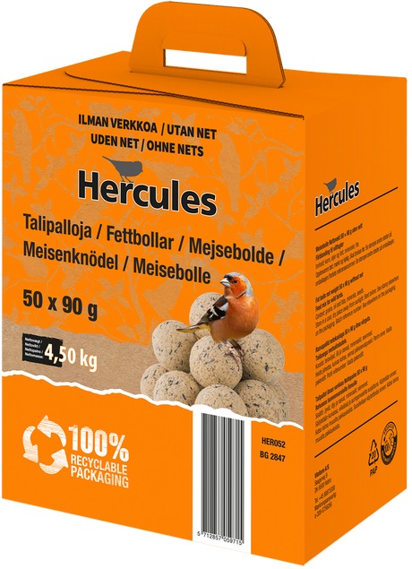 Hercules mejsebolde uden net 50 stk box