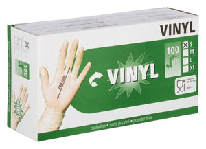 Vinylhandsker - klar - str. M - 100 stk