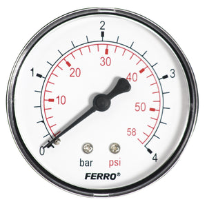 Vandreduktionsventil - Manometer til - 0-4 bar