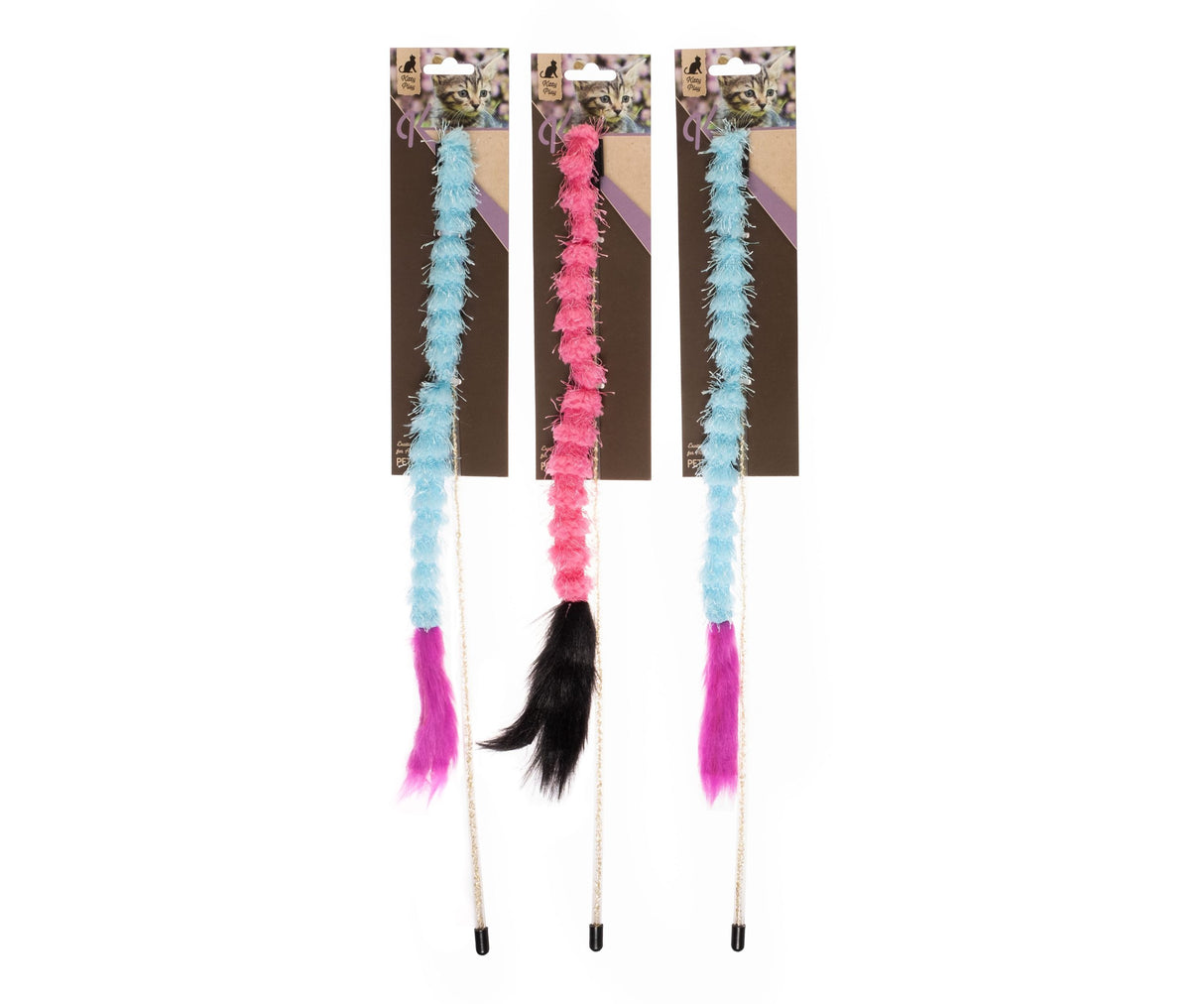 Kitty pole toy flecce 90,5 cm, ass. Color