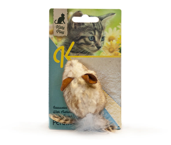 Kitty play mouse squeaking tail