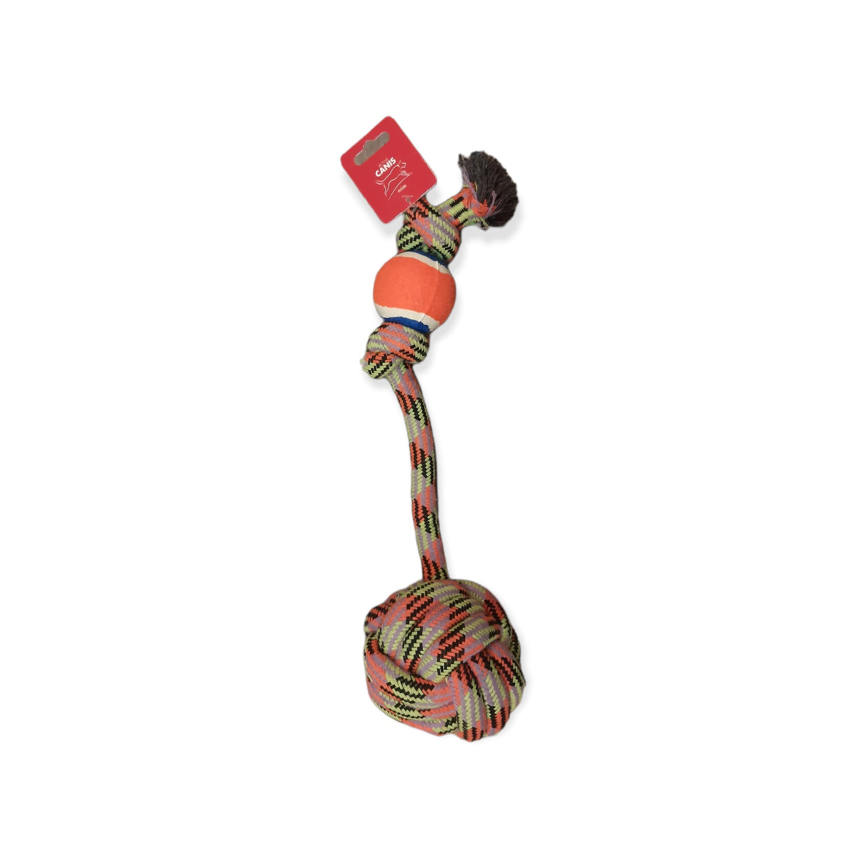 Ropeknot with tennisball 53 cm