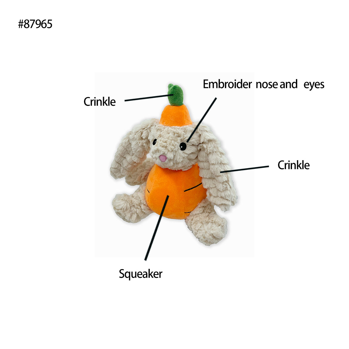 Party Pets Carrot Rabbit 20 cm