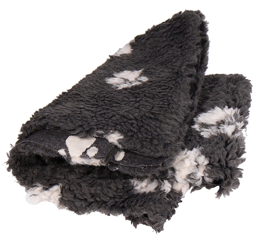 Vetbed 75x100cm, medium grey with paws