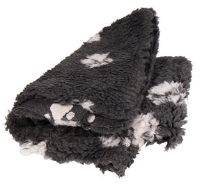 Vetbed 75x100cm, medium grey with paws