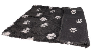 Vetbed 75x100cm, medium grey with paws