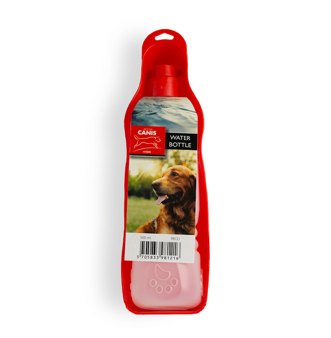 Drikkeflaske til hund 500 ml - Rød
