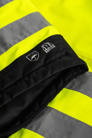 Åndbar Hi-Vis vinterjakke, beregnet til klatrebrug - Saturn Gul / Sort