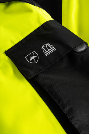 Åndbare Hi-Vis vinterbukser, beregnet til klatrebrug - Saturn Gul / Sort