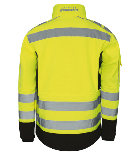 Åndbar Hi-Vis softshell jakke - Saturn Gul / Sort