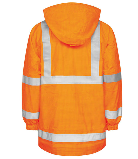 Multinorm Hi-Vis jakke i kraftig rivfast kvalitet med foer - Hi-Vis Orange