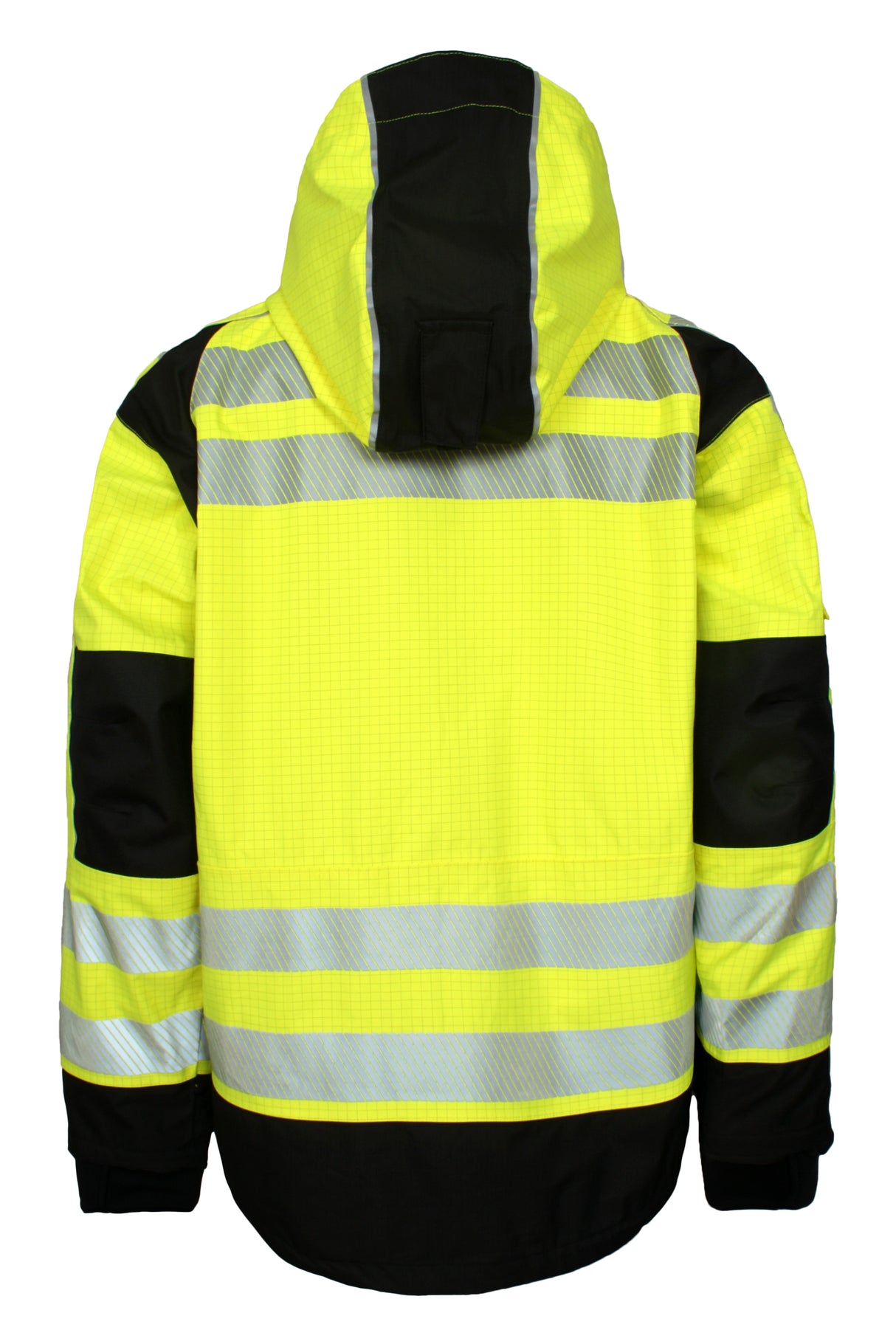 Multinorm Hi-Vis jakke i kraftig rivfast kvalitet - Saturn Gul / Sort