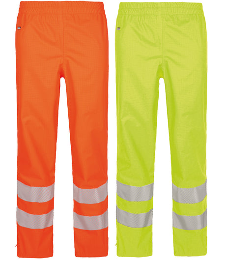 Multinorm Hi-Vis bukser i kraftig rivfast kvalitet til kvinder - Hi-Vis Orange