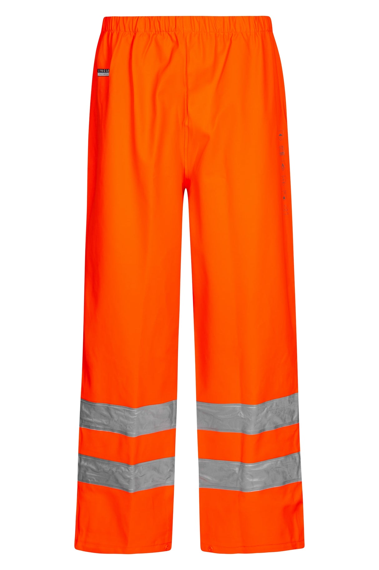 Multinorm Hi-Vis bukser i ekstra kraftig PVC kvalitet - Hi-Vis Orange