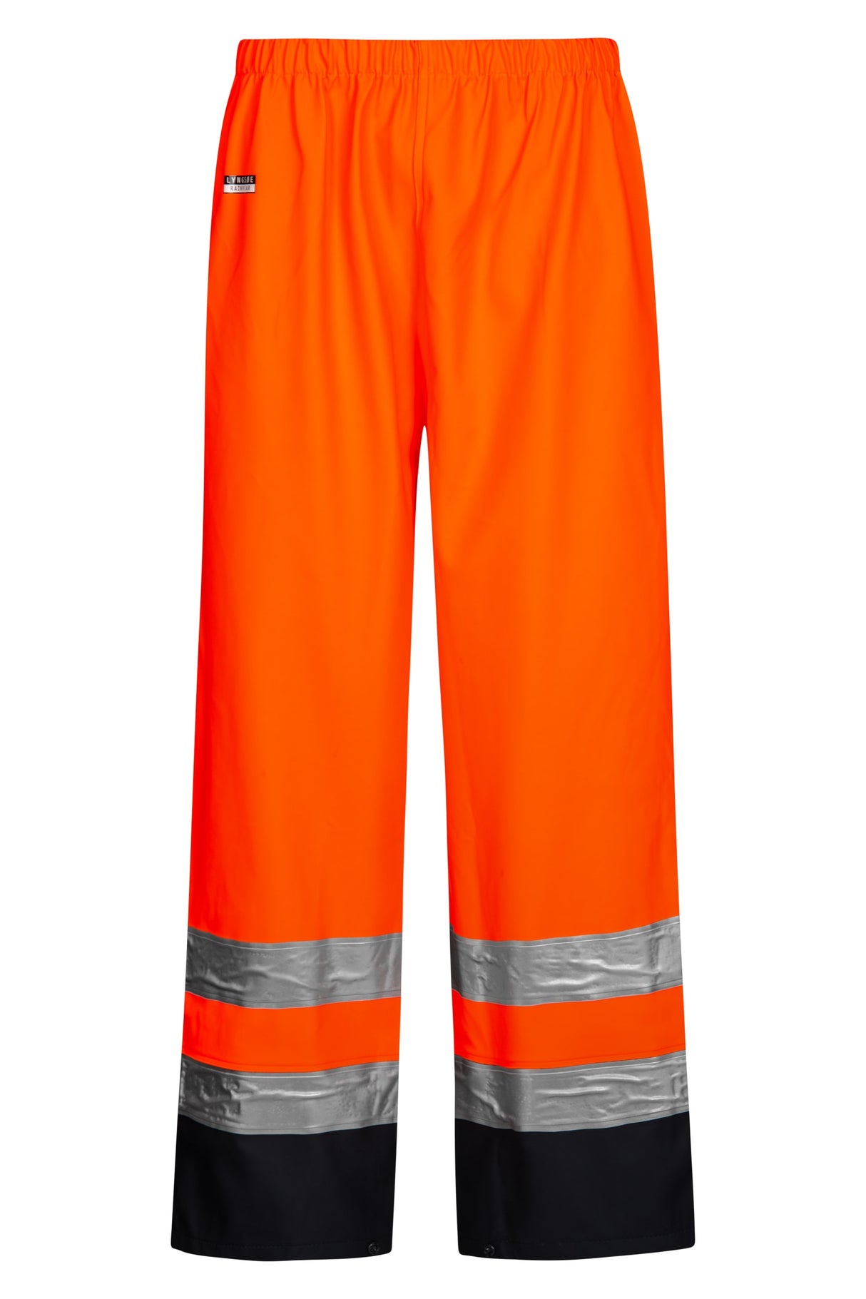 Multinorm Hi-Vis bukser i ekstra kraftig PVC kvalitet - Hi-Vis Orange / Navy