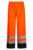 Multinorm Hi-Vis bukser i ekstra kraftig PVC kvalitet - Hi-Vis Orange / Navy