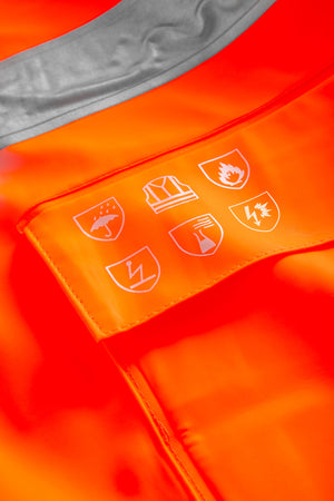 Multinorm Hi-Vis jakke i ekstra kraftig PVC kvalitet - Hi-Vis Orange