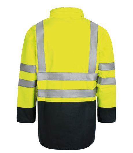 Multinorm Hi-Vis jakke i ekstra kraftig PVC kvalitet - Saturn Gul / Navy