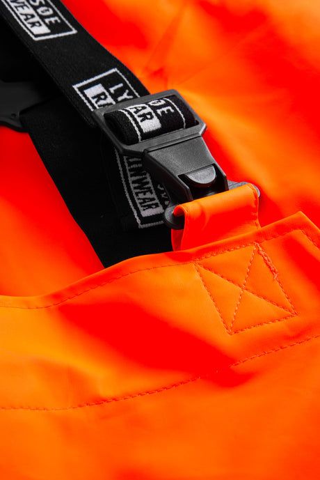 Multinorm Hi-Vis overalls i ekstra kraftig PVC kvalitet - Hi-Vis Orange / Navy