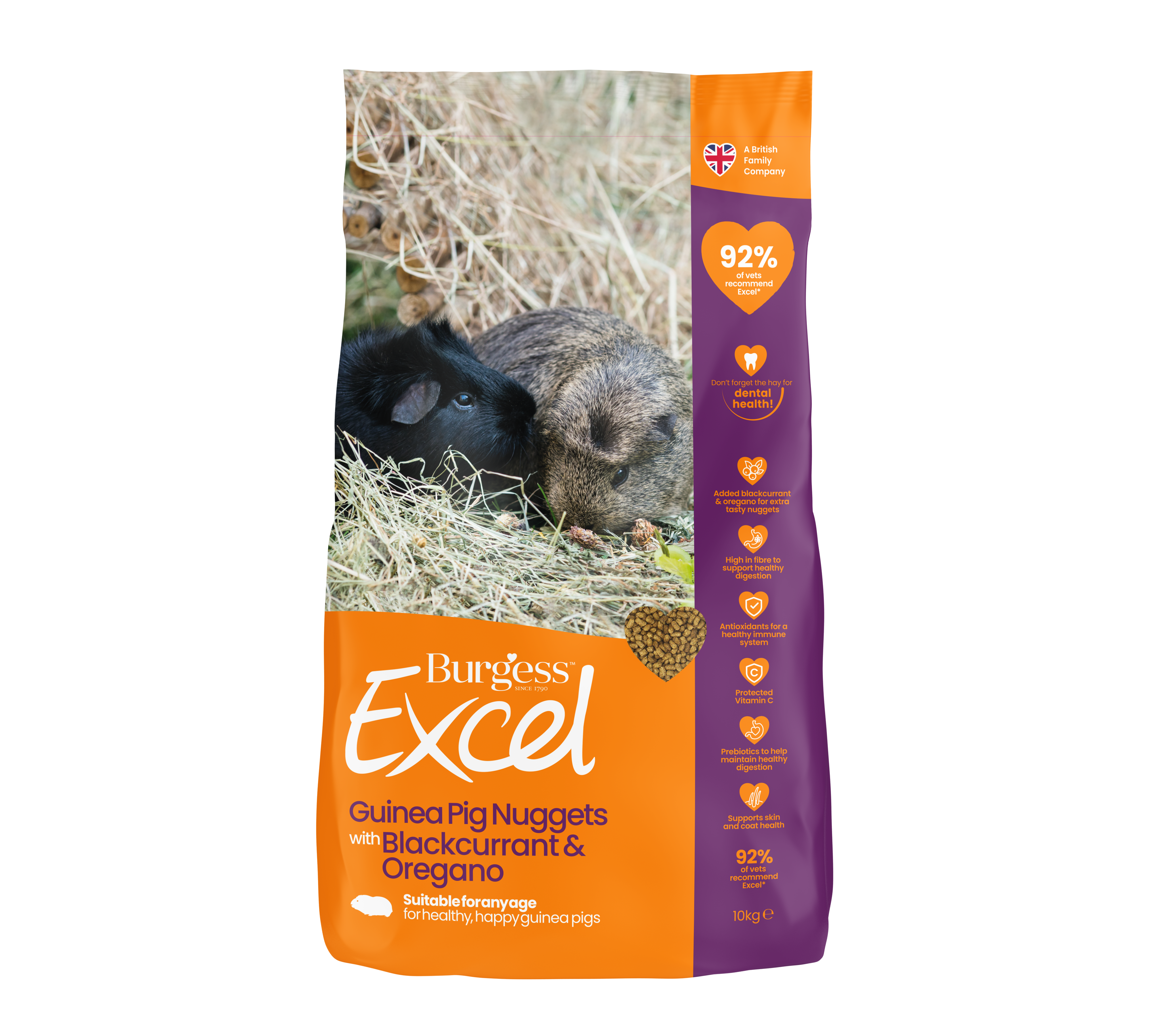 Excel marsvinfoder solbær & oregano - 10 kg