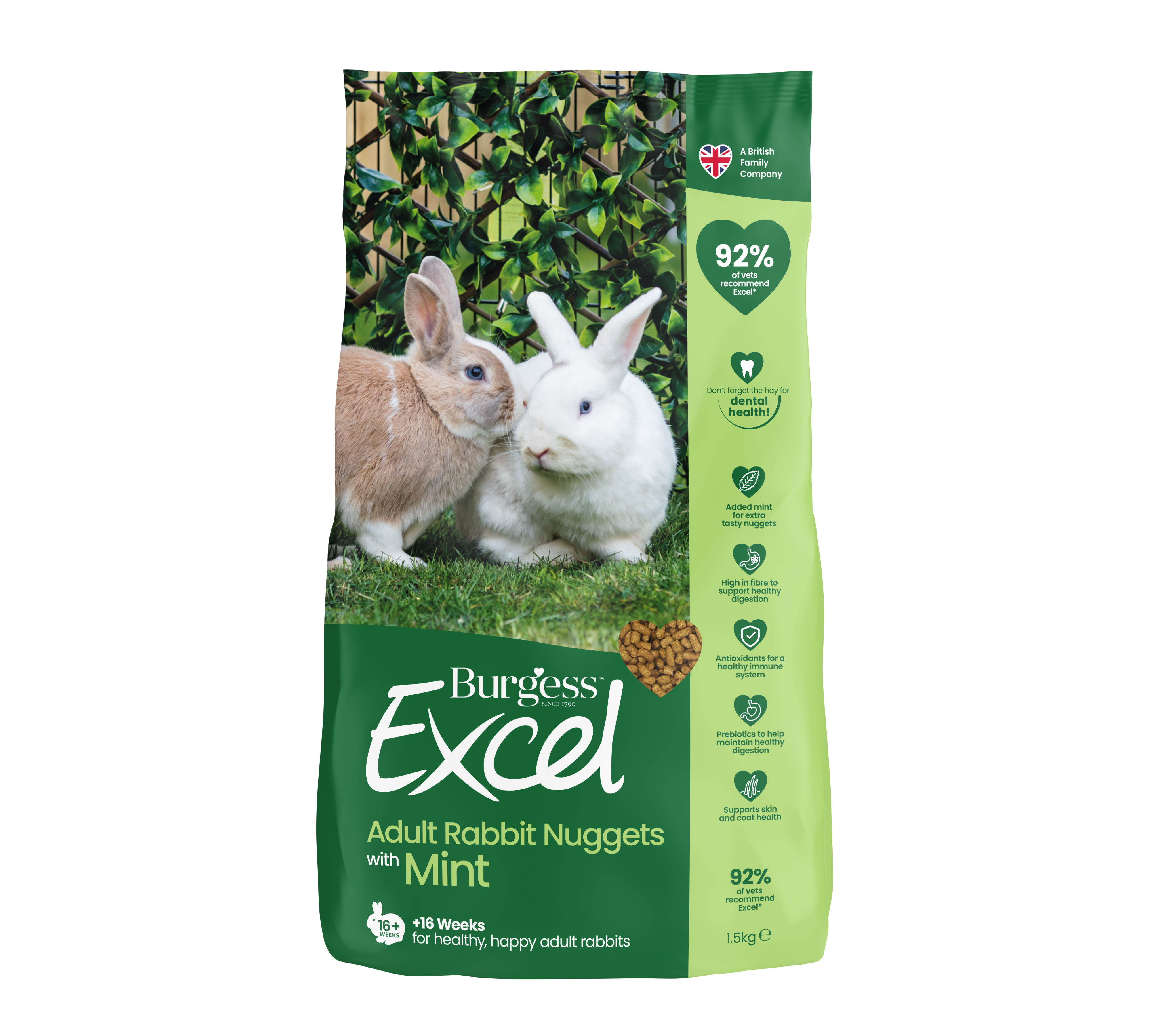 Excel Rabbit kaninfoder - Adult 1,5 kg