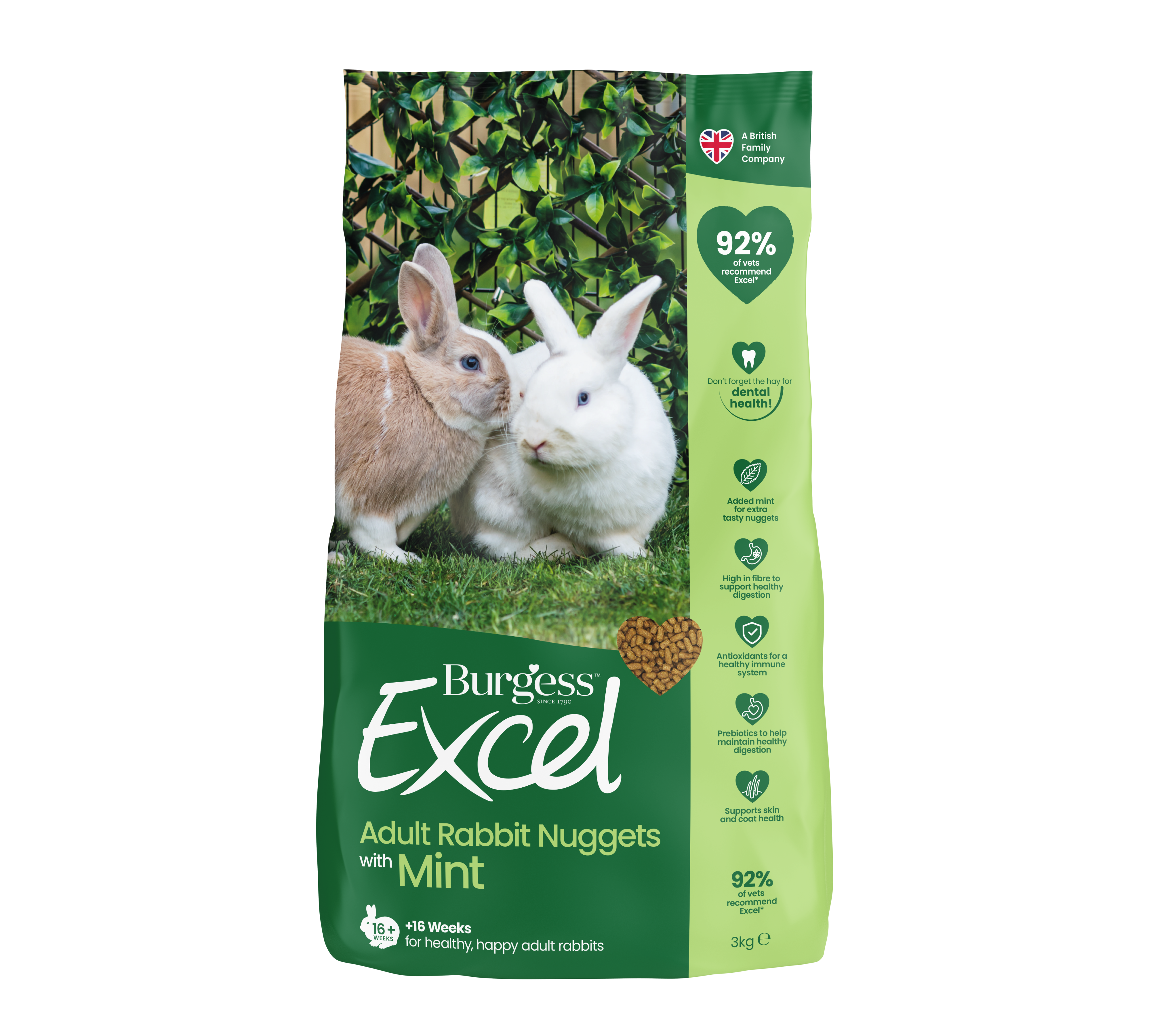 Excel Rabbit kaninfoder - Adult 3 kg