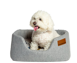 Colour Block hundeseng - Sølv