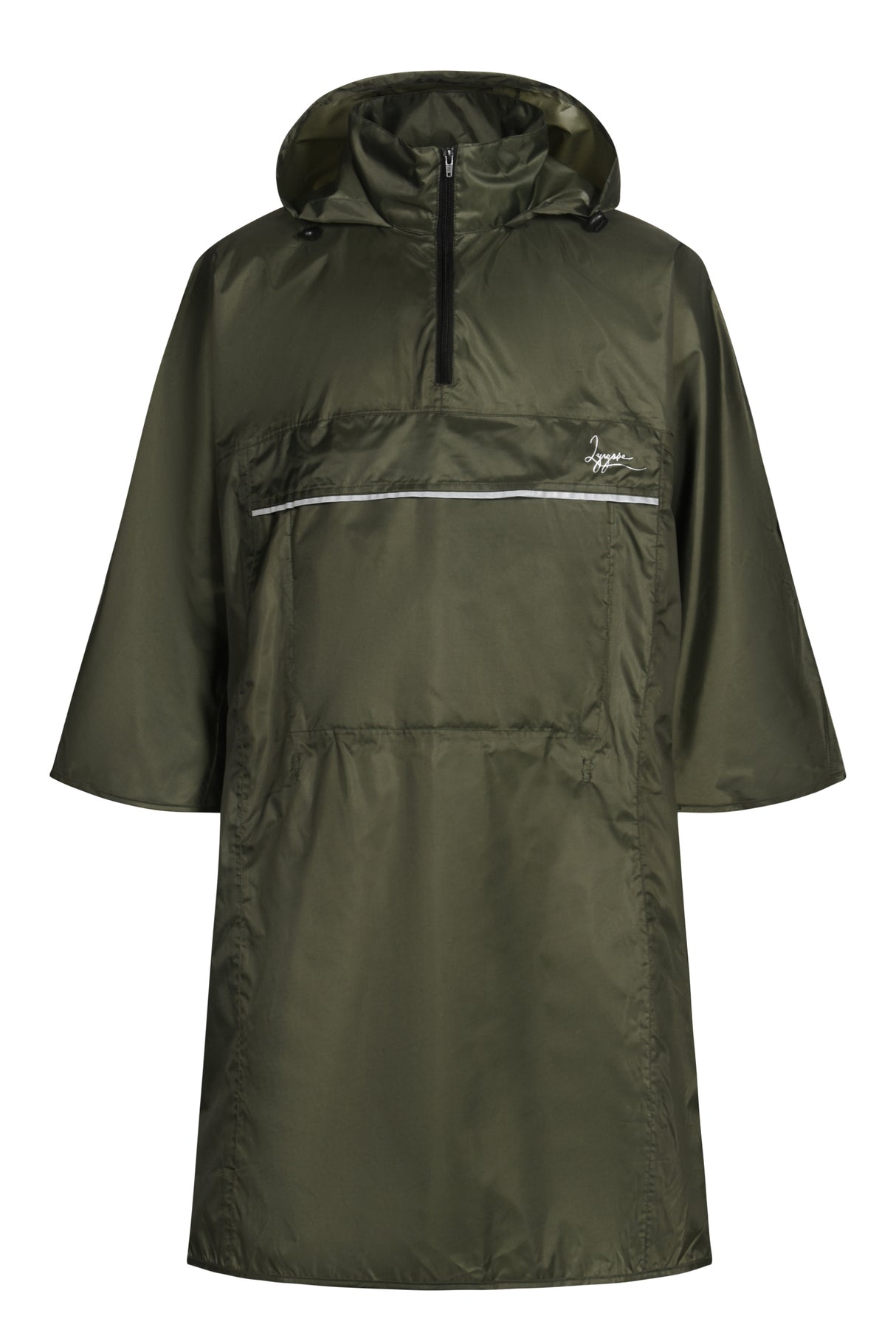 Poncho i polyester kvalitet - Grøn