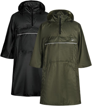 Poncho i polyester kvalitet - Grøn