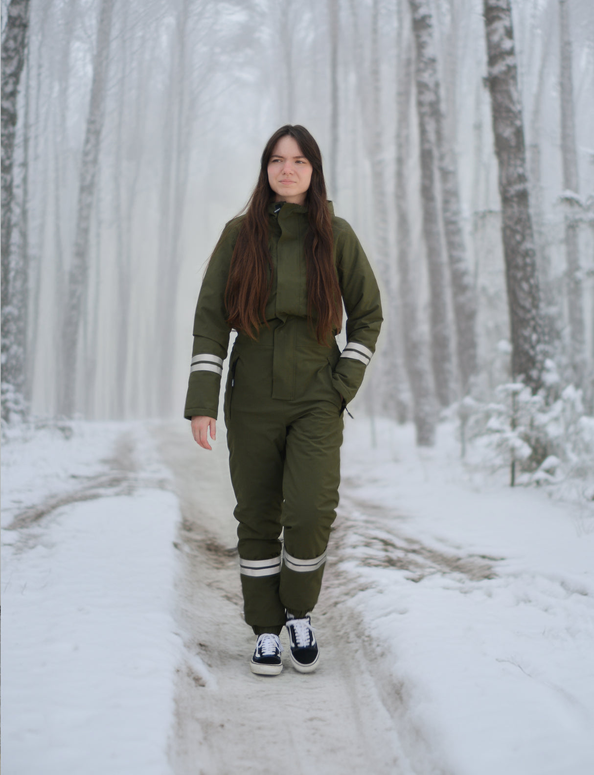 Vinter Jumpsuit i strækbar og letvægtskvalitet til kvinder - Sort