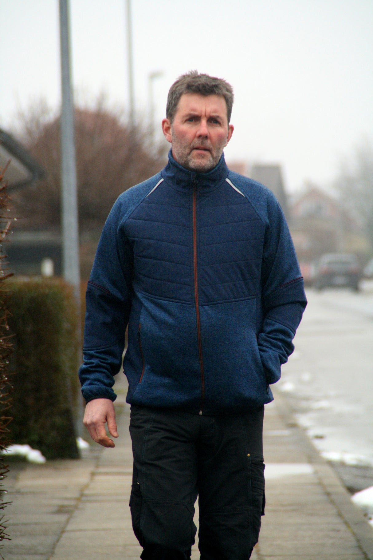 Strikket jakke - Navy