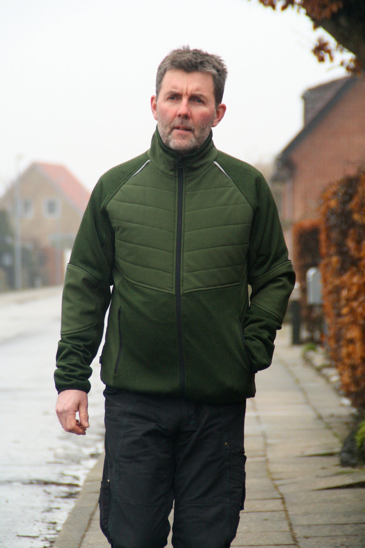 Strikket jakke - Grøn