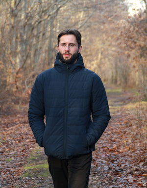 Vendbar jakke - Navy / Sand