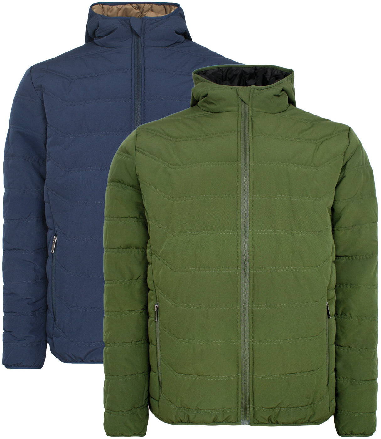 Vendbar jakke - Navy / Sand