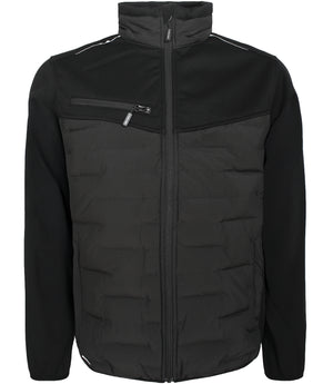 Quiltet Hybrid jakke - Sort