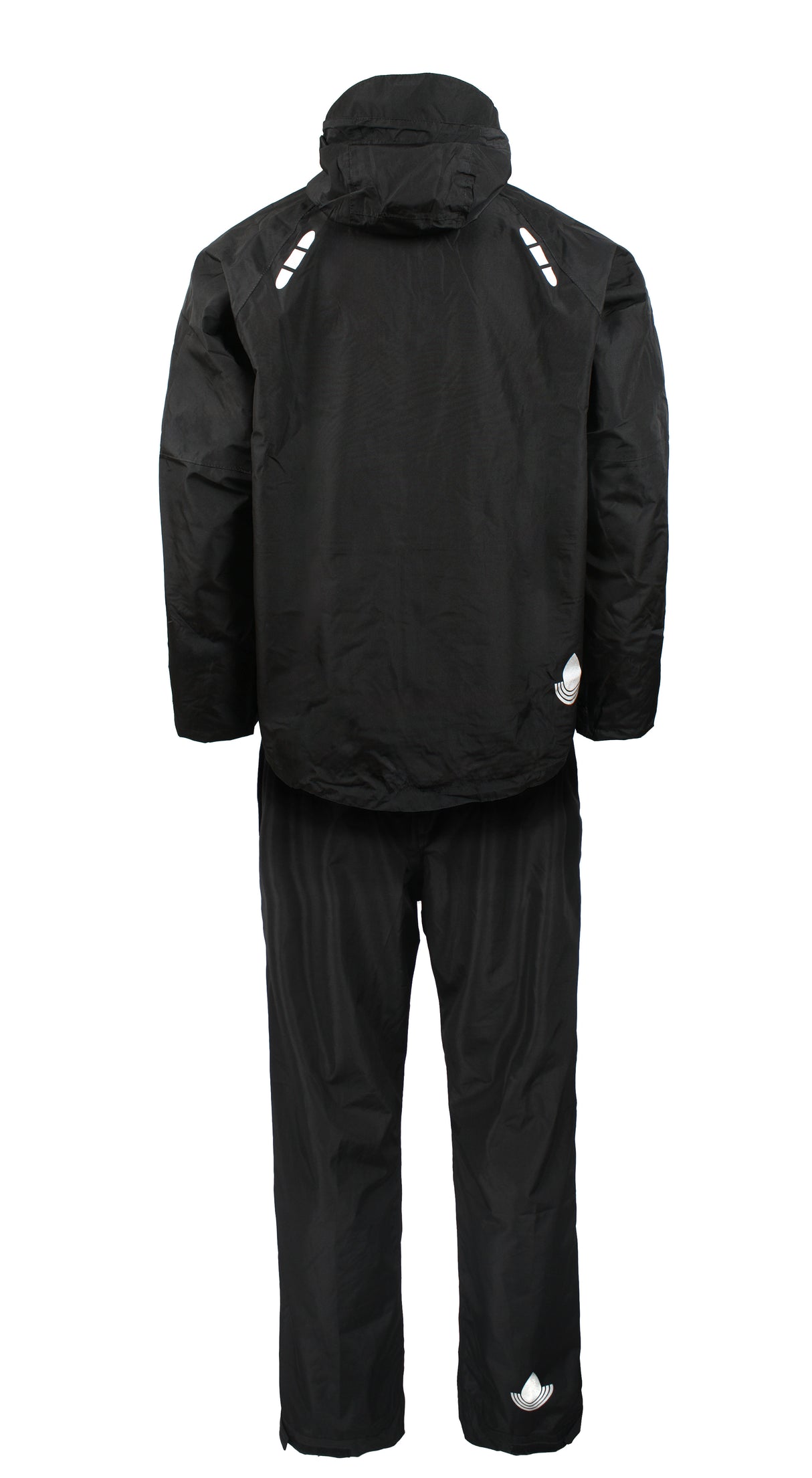 Åndbart letvægts regnsæt i blødt materiale - Sort