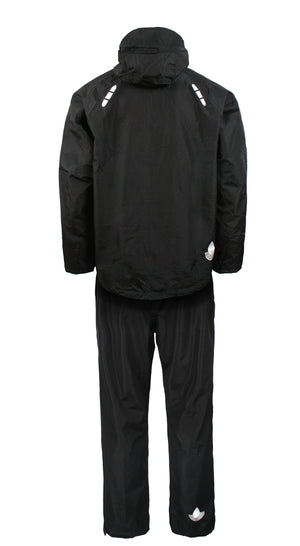 Åndbart letvægts regnsæt i blødt materiale - Sort