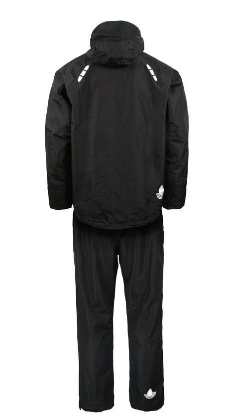 Åndbart letvægts regnsæt i blødt materiale - Sort