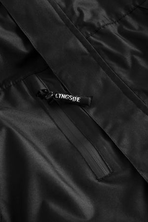 Åndbart letvægts regnsæt i blødt materiale - Sort