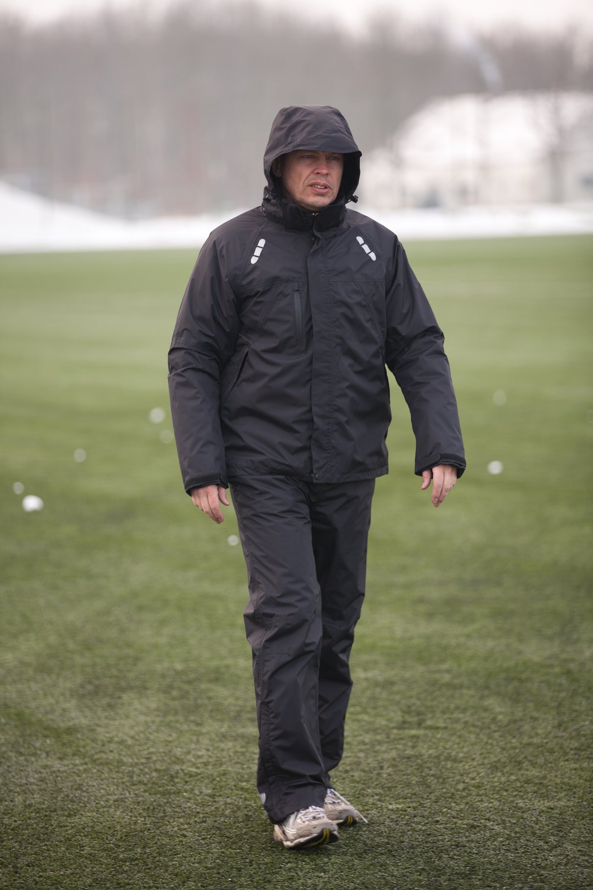 Åndbart letvægts regnsæt i blødt materiale - Sort