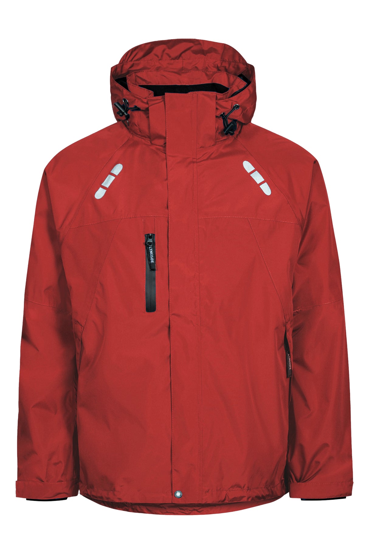 Åndbar letvægts skaljakke i blødt materiale - Rød