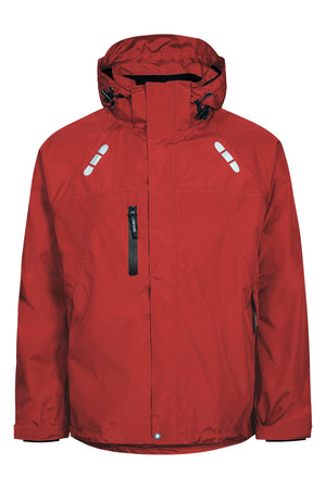 Åndbar letvægts skaljakke i blødt materiale - Rød