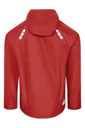 Åndbar letvægts skaljakke i blødt materiale - Rød